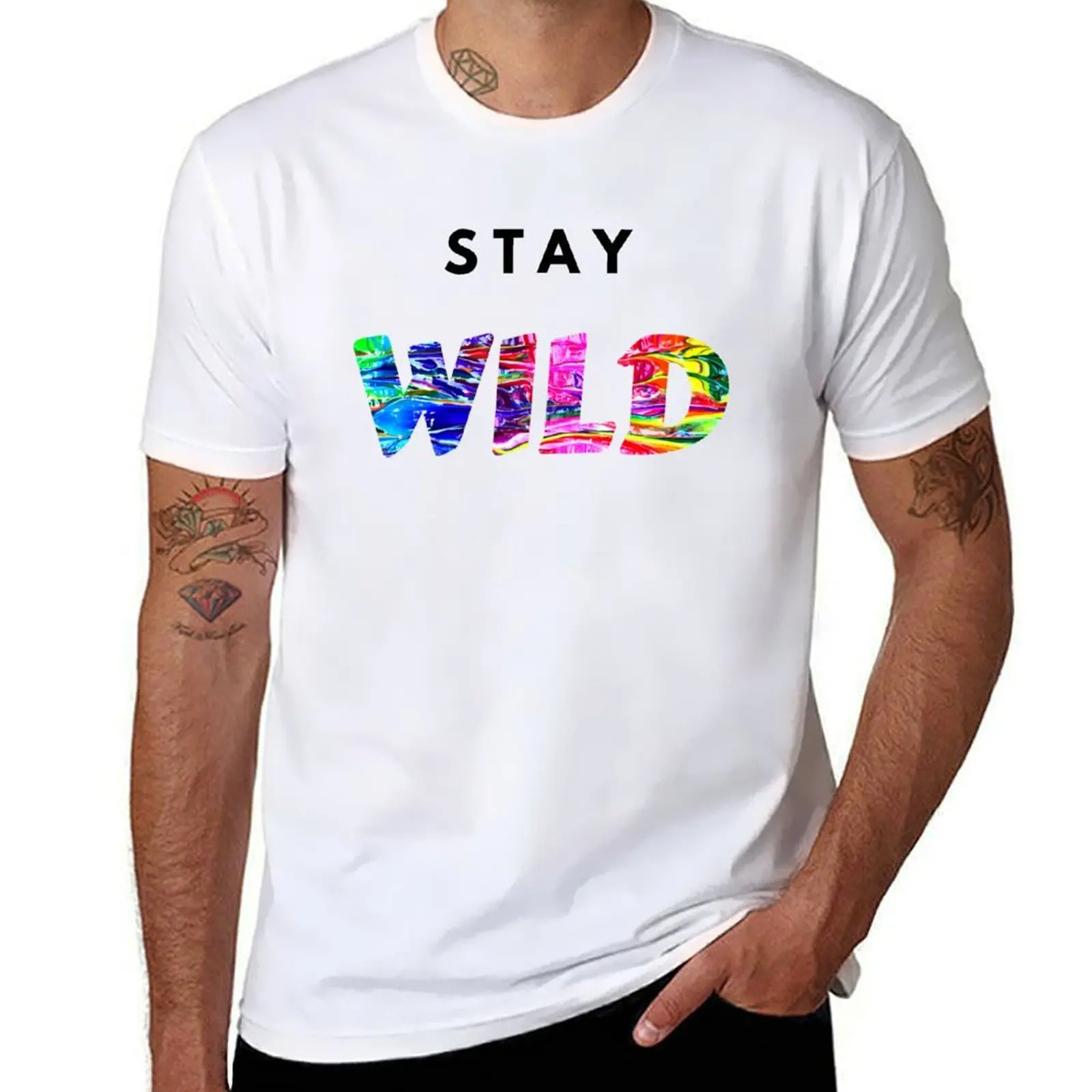 

Stay Wild Ben Azelart T-Shirt t shirts with prints t shirt personalised t shirts cotton 100% T-shirt