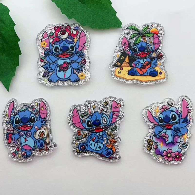 

10 шт., акриловые подвески в виде мультяшных животных