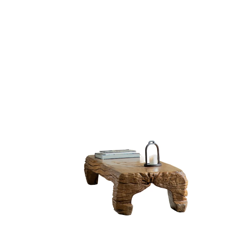 

Gangmu/Weathered Wood Creative Shaped Wood Solid Wood Coffee Table Living Room Side Wabi Sanfeng Homestay Wild Luxury Furniture