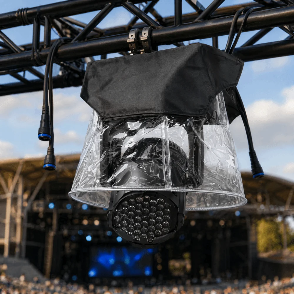 Portable Flame Retardant Moving Light Rain Cover Waterproof Dustproof Stage Light Cover Protective LED Par Rain Cover Concert