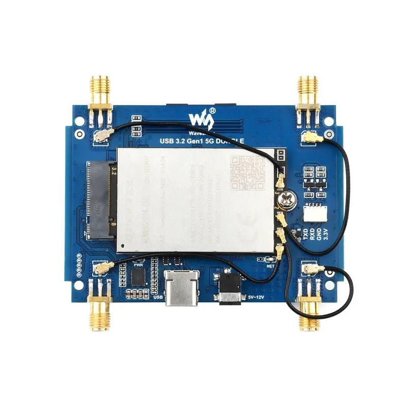 Expansion Board with Shell for Weixue 5G Communication Module Supporting SIMCom Qiyuan Guanghetong 5G Modules