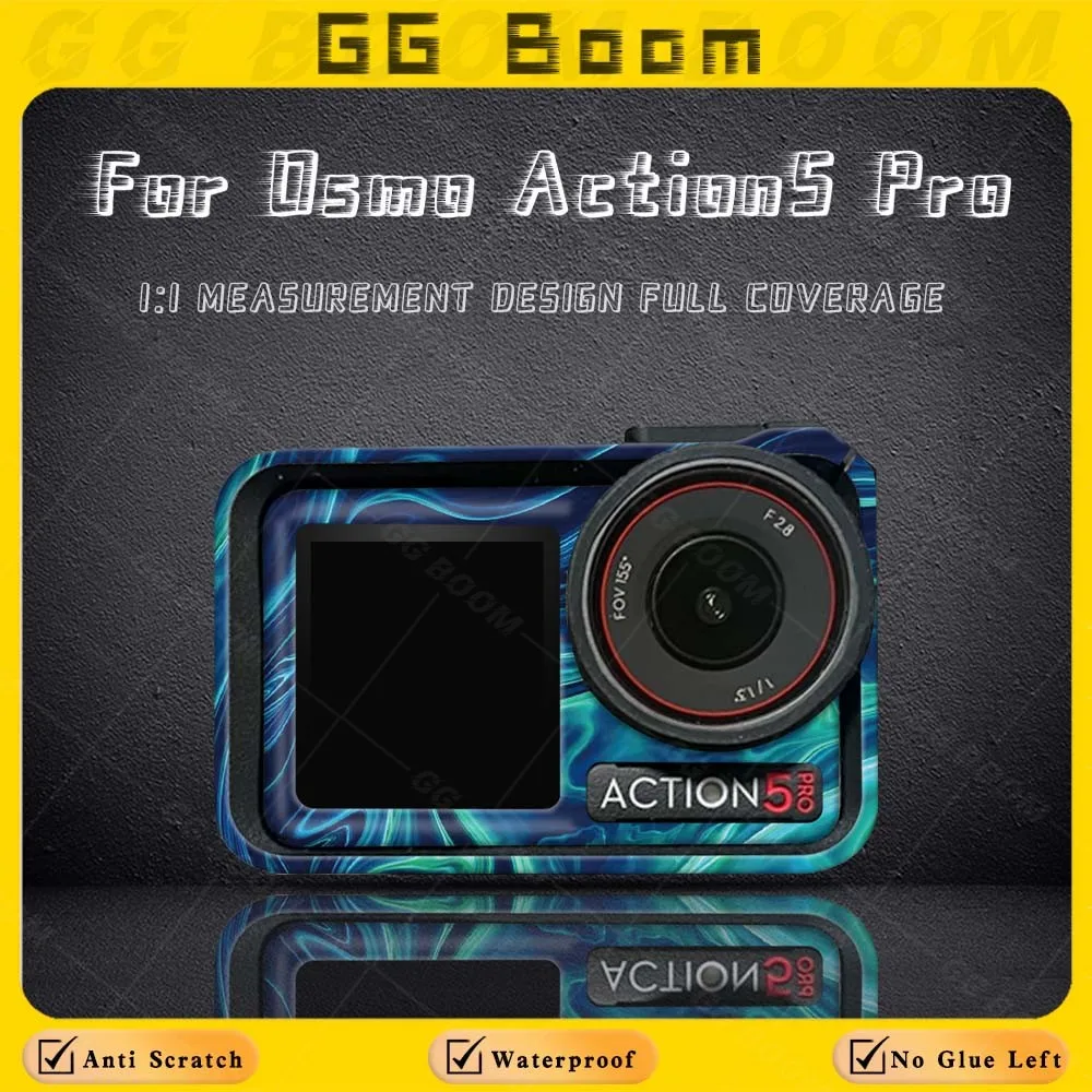 For Osmo Action 5 Pro Stickers Action 5 Pro Protective Camera Body Frame Decorative Decals Scratch-Resistant Waterproof