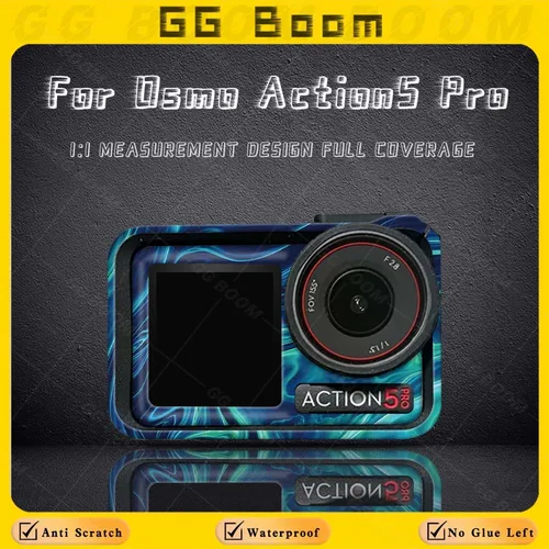 Imagen 1 del producto Para Osmo Action 5 Pro pegatinas Action 5 Pro cámara protectora marco del cuerpo calcomanías decorativas resistente a los arañazos impermeable