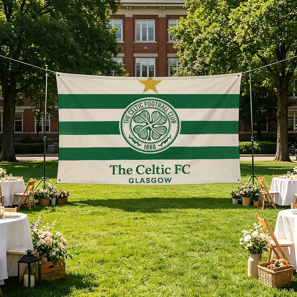 Football C-Celtic FC Art Hanging Flag, Wall Banner for Bedroom Home Outdoor Decoration