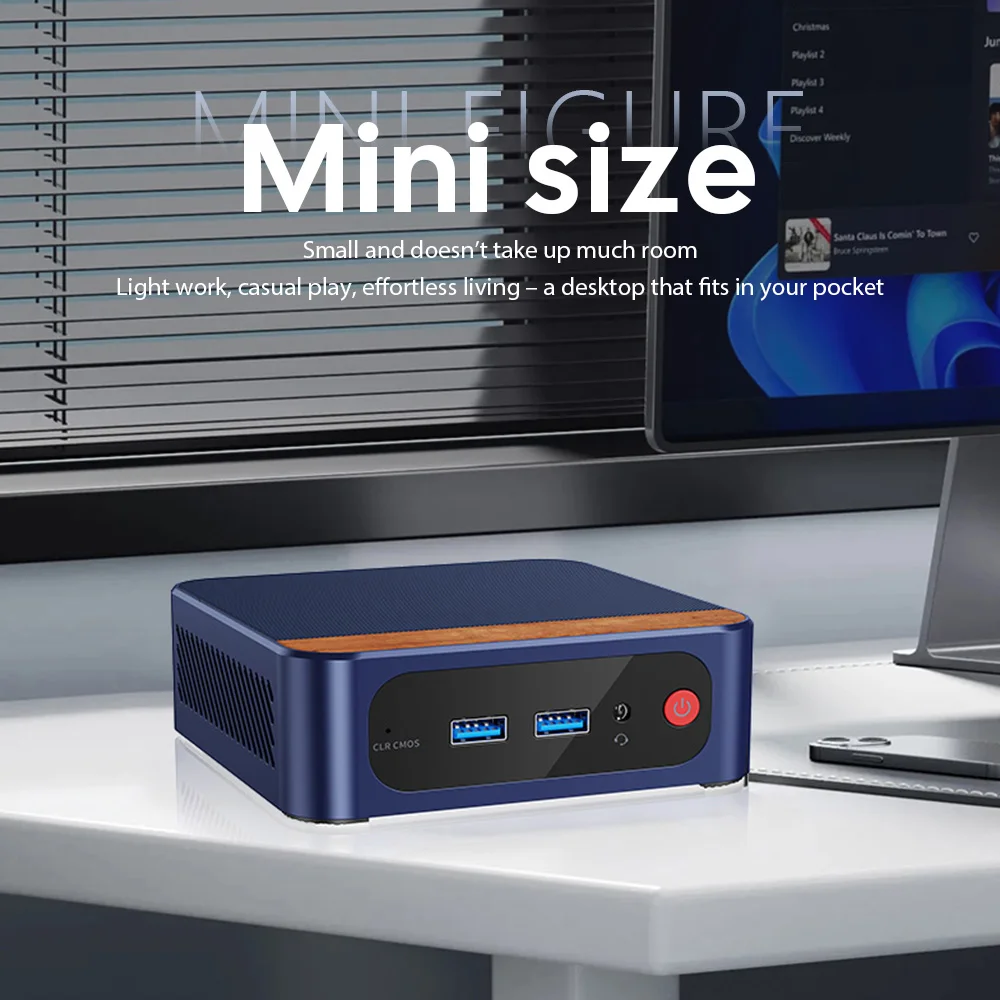 WUDUNG N1 Mini-PC Windows 11 Pro Intel 12. Generation Alder Lake N150 Mini-PC DDR4 16 GB RAM 512 GB ROM WiFi 6 BT5.2 Desktop-Computer