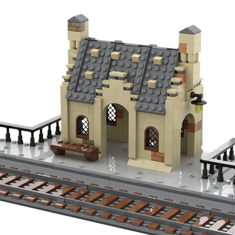 MOC-55511 Europa Bahnhof Architektur Street view Bausteine Set Bahnhof Modell DIY Puzzle Spielzeug für Kinder Geschenk