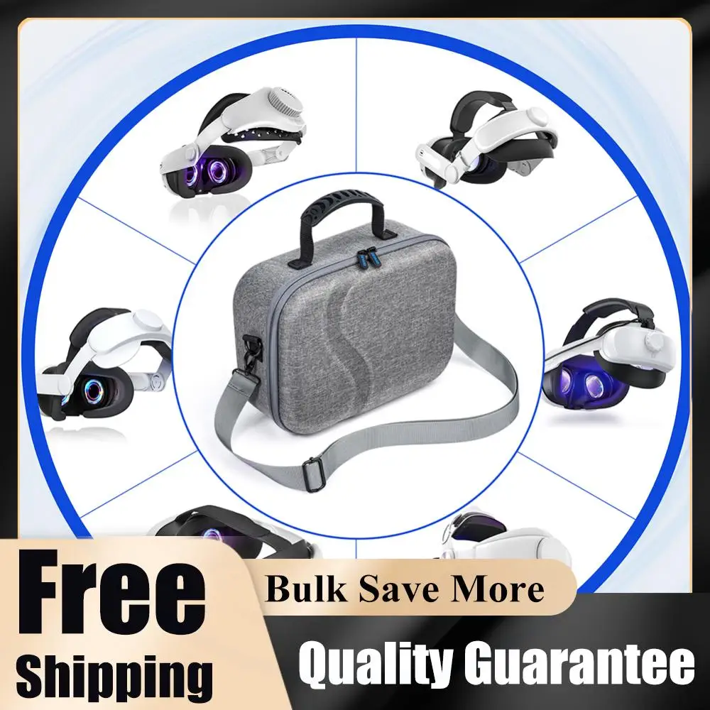 Fashion Hard Travel Case Expandable Capacity Hard Protect Carrying Case VR Gaming HeadStrap Storage Bag Fit For Meta Quest 3