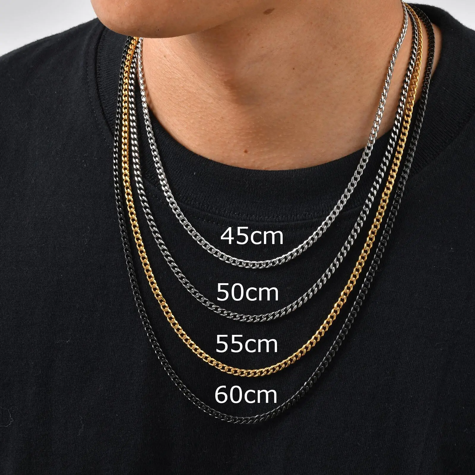 Classic Punk Cuban Chain Neckl - Cuban Link Chain 12Mm ulasan dan harga