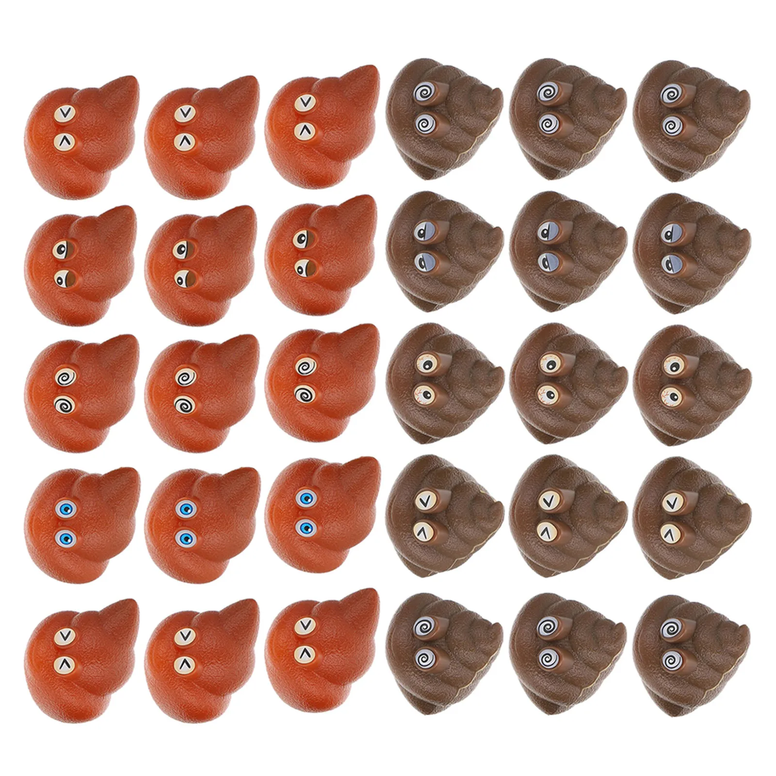 

60 шт. креативных реалистичных муляжей какашек для розыгрышей, пластиковые фальшивые какашки для Хэллоуина, вечеринок на 1 апреля, для ванной, спальни, кухни, бассейна