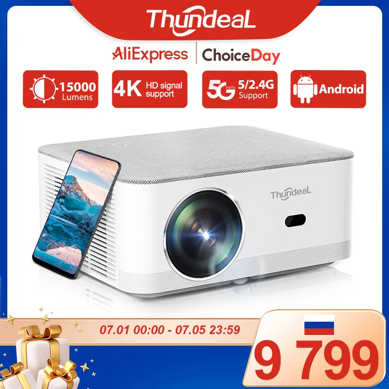 ThundeaL TD92Pro Full HD 1080P 2K 4K Проектор TD92 Pro WIFI Android Проектор луча Домашний кинотеатр Игра Видеоплеер Beamer