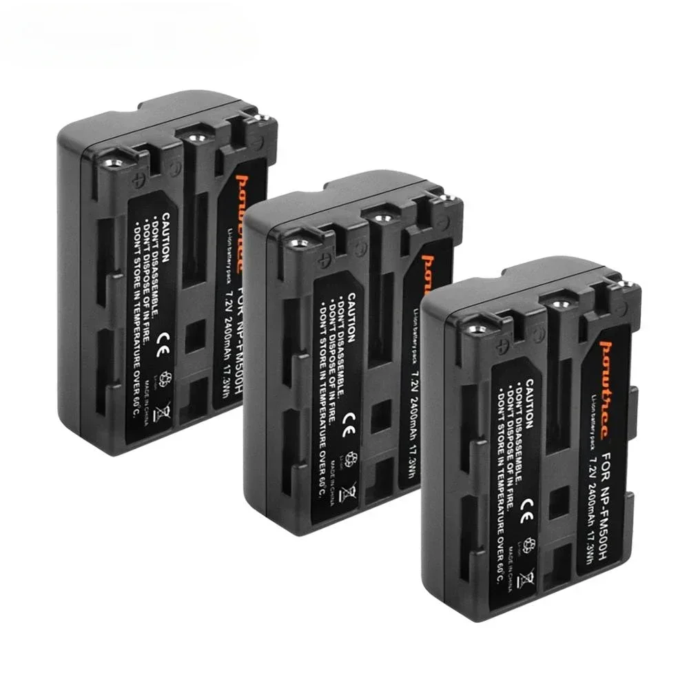 2400mAh NP-FM500H NP FM500H NPFM500H Bateria de câmera para Sony A57 A58 A65 A77 A99 A550 A560 A580 Bateria L50