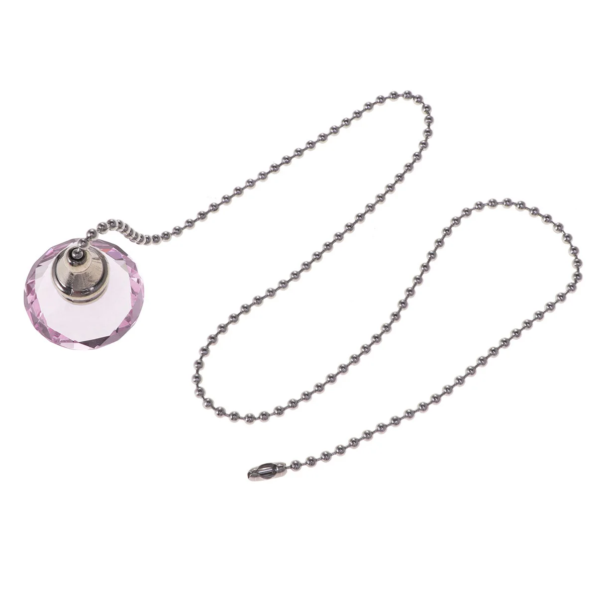 

2Pcs Premium Artificial Crystal Fan Pull Chain Pink Ornament Christmas Decoration Unique Gift Long Reach Comfortable Grip