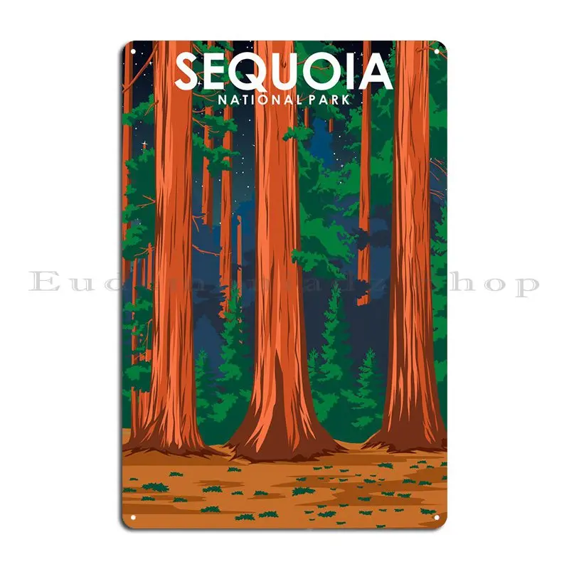 Sequoia National Park Metal Plaque Home Personalized Wall Cave Create Cinema Tin Sign Poster