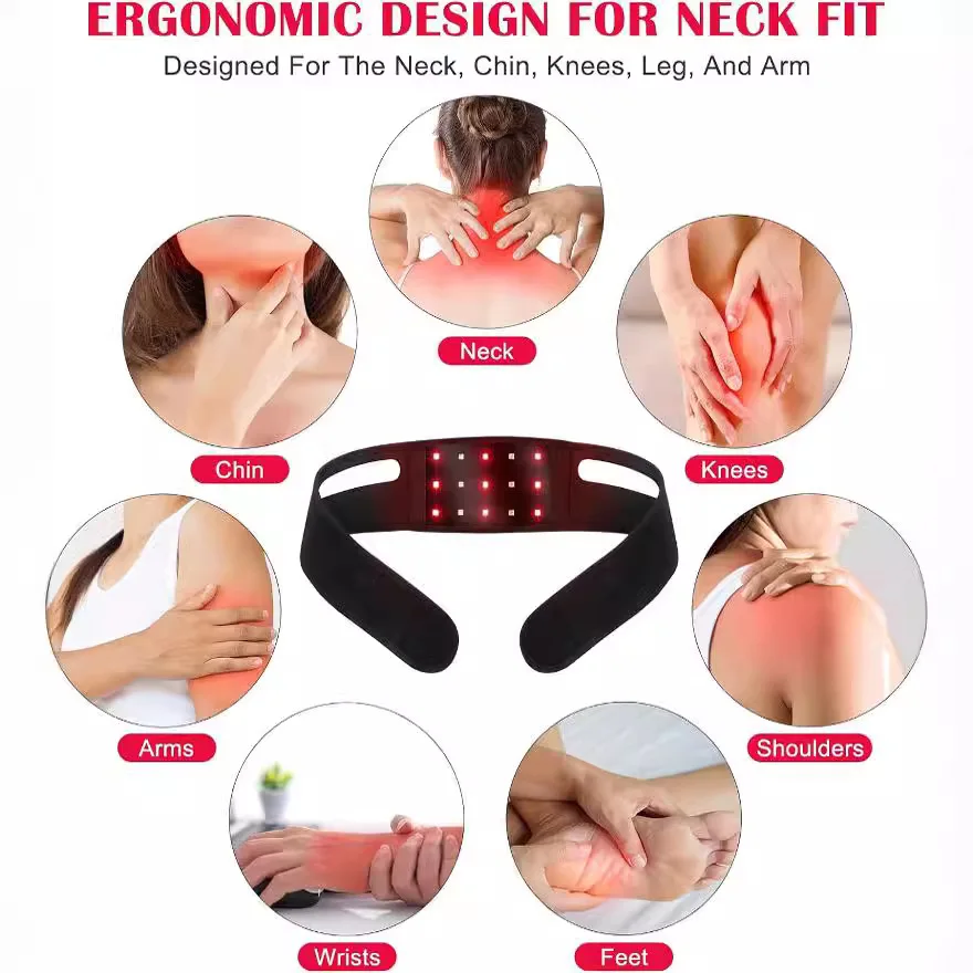 Infrared Therapy Chin Strap with V-shaped Face Lift LED Photon Therapy Face Lift Chin Pad Pain Relief Household Tool Strap