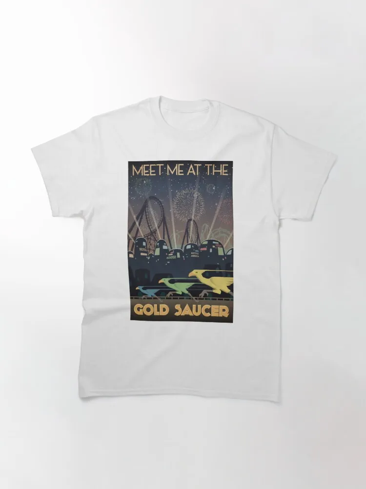 Final Fantasy VII Gold Saucer Travel Poster Classic T-Shirt Tops Tees Fashionable