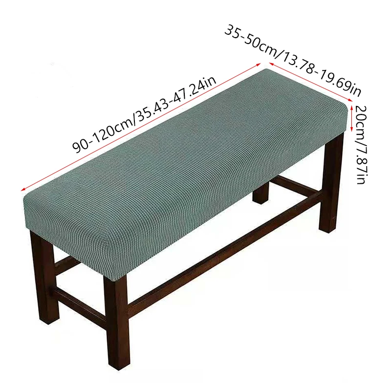 90 to120cm Elastic Long Stool Cover Living Room Anti-Dust Removable Dining Bench Slipcover Home Decoration New