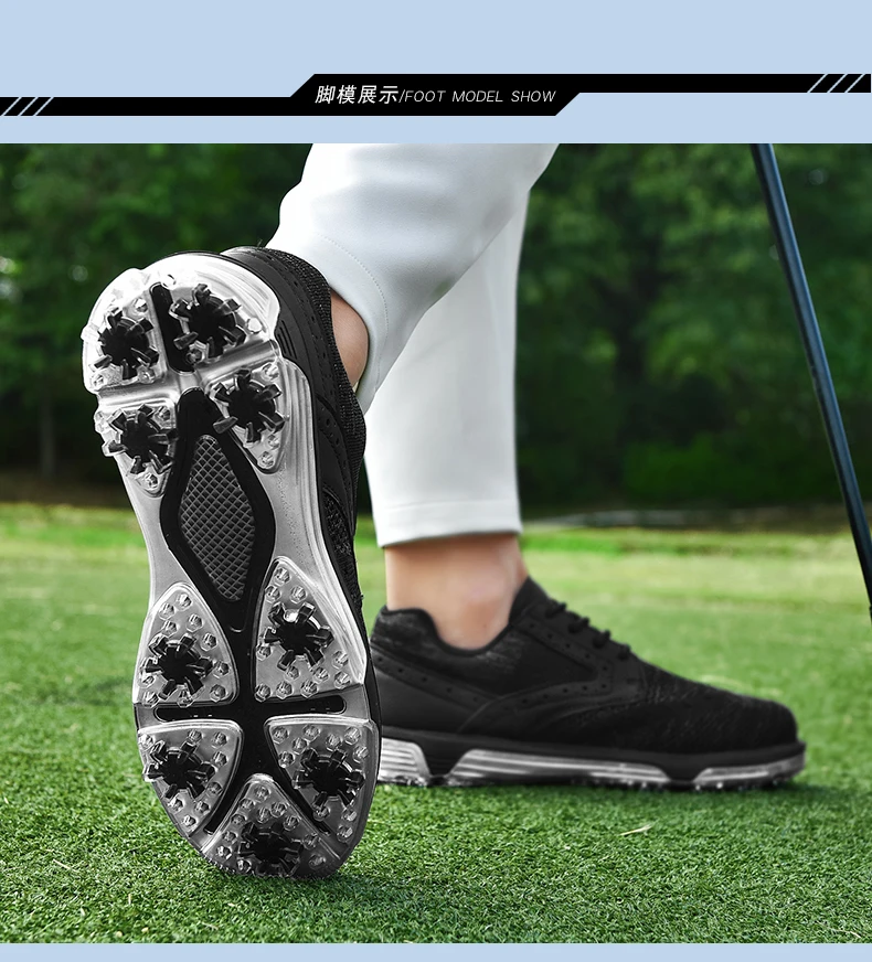 Golf Schuhe Männer Mesh Atmungsaktive Bequeme Golf Turnschuhe Outdoor Walking Anti Slip Athletische Golfer Zug Schuhe Größe 40-47 # – Detail 6
