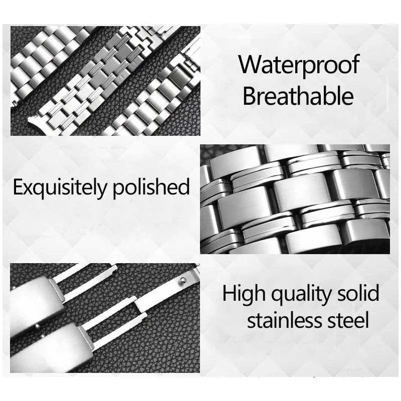 New High Quality Watchband 18mm 20mm 22mm for Substitute Omega SEA MASTER Stainless Steel Strap 007 Men Women Watch Bracelets