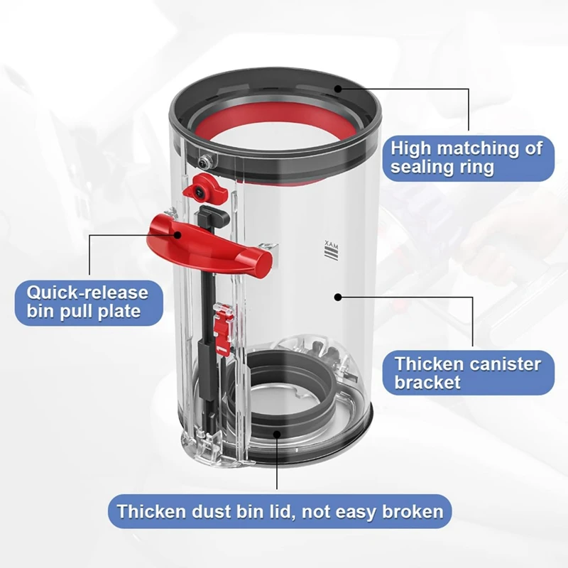 Tempat Sampah pengganti dan Filter untuk Dyson V11 V15 SV14 SV15 SV22 ember pengumpul debu Aksesori Penyedot Debu