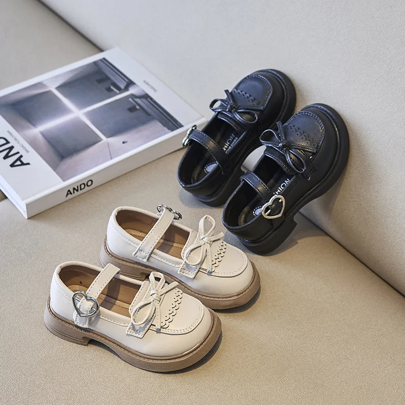 

British Kid Leather Shoe Summer New Elegant Women Heel Butterfly Bow Gril Shoe Fashion Princess Shoes Lolita Shoezapatos De Niña