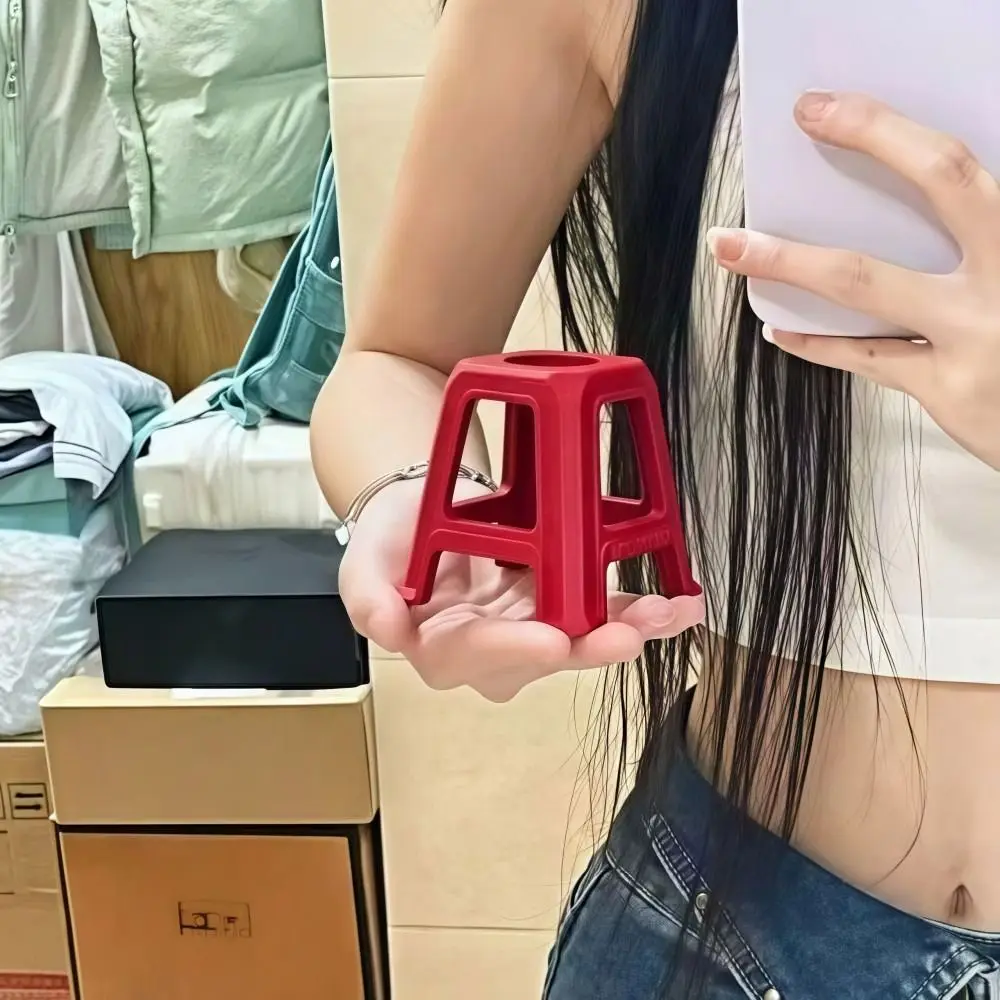 Universal Watch Charging Stand with Charging Groove Chair Shape Watch Desktop Stand Red 3D Printing Storage Rack For Watch