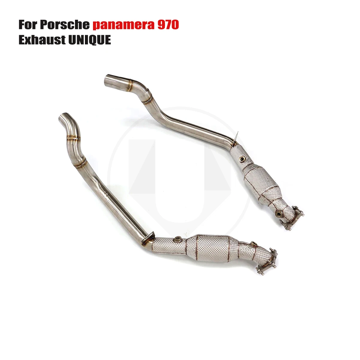 Tubo de Escape Universal com Isolador para Porsche Panamera 970, 3.0T, 3.2 L, 4.8L, Cat, sem Cat, Downpipe, 2010-2016