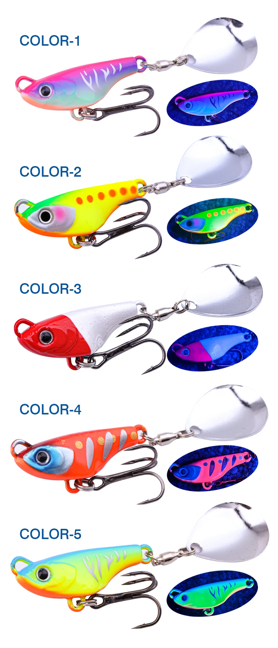 FJORD 14g 18g Micro Angelköder Schwanz Spinner Jig Swimbaits Spinning Köder Barsch Köder Fluss Metall Vibrierende Schwänze Angelgerät – Detail 7