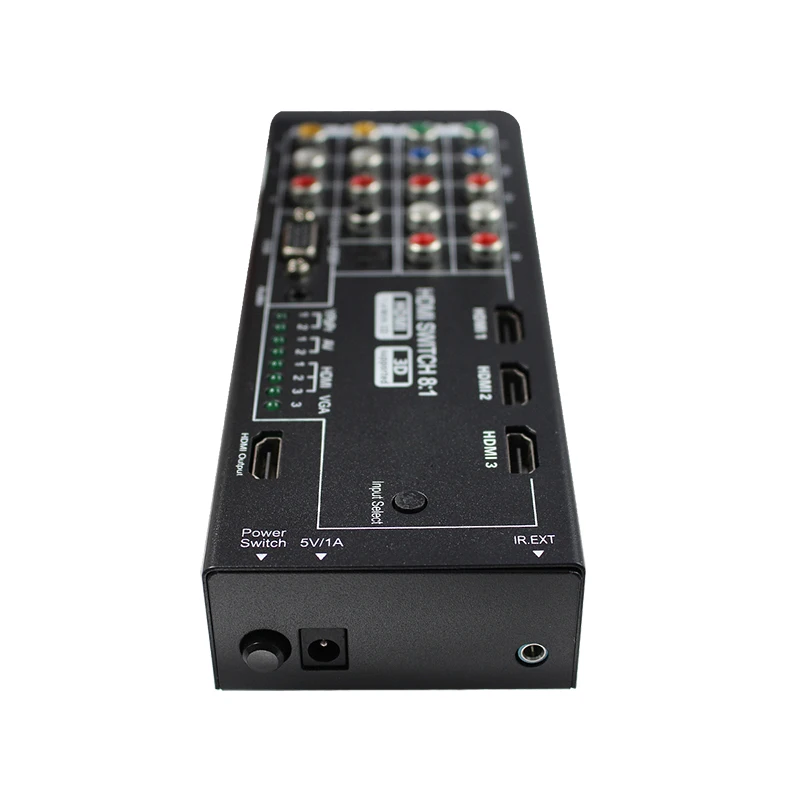 8 in 1 HDMI Multi-Functional Converter | VGA/AV/Component Ypbpr/HDMI Input to 1 HDMI Output Digital Video Adapter