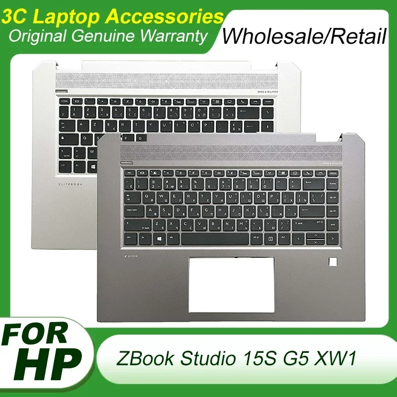 

Original US Russian Spain Latin Keyboard For HP ZBook Studio 15 G5 XW1 Laptop Palmrest Upper Cover Top Keyboard Case L30669-001