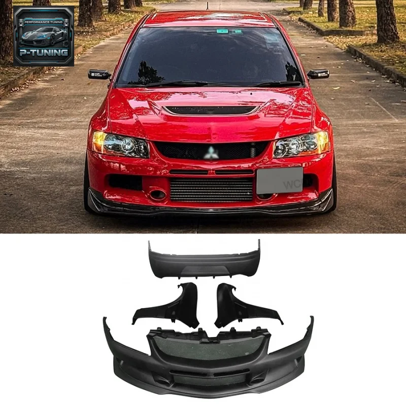 

High Quality Bodykit for 2009-2017 Mitsubishi Lance EVO8 EVO9 Modified Vary Style Front Side Fender Rear Bumper Body Kit