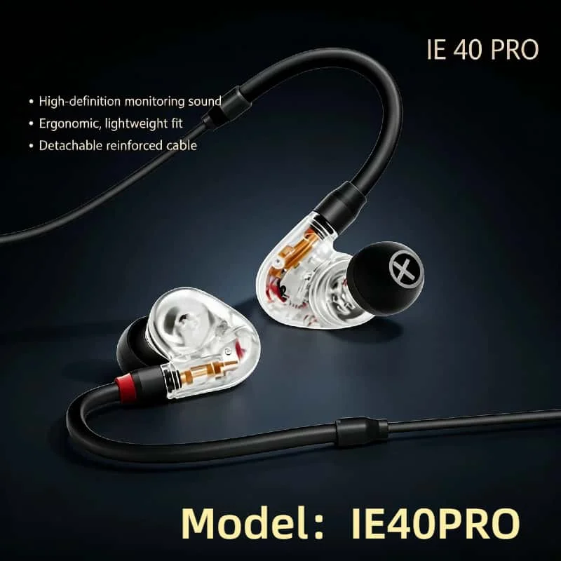 

IE 40 PRO Оригинальные Hi-Fi динамические наушники-вкладыши для бега и спорта, высококачественные проводные наушники с кабелем 1.3м