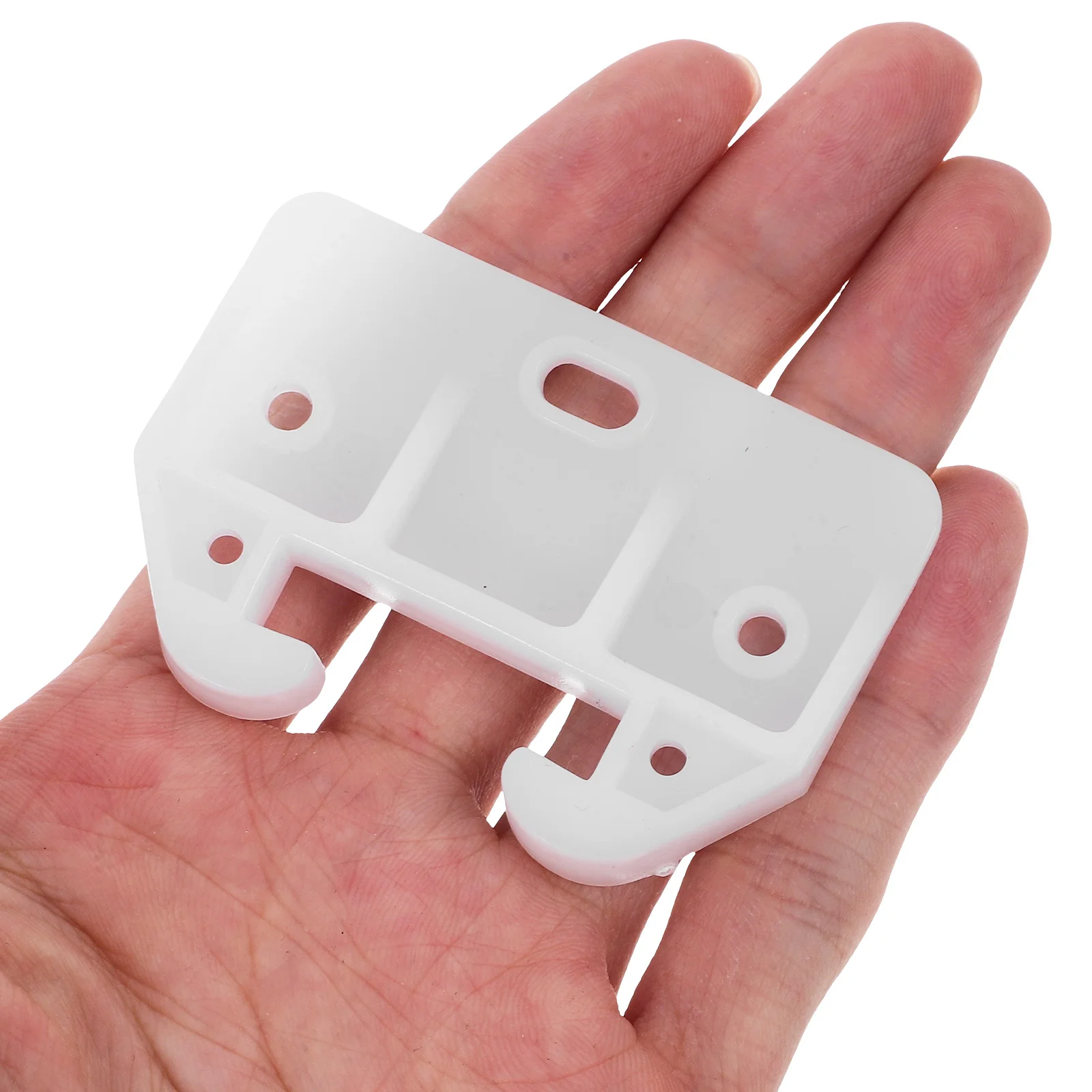 16 قطعة أدلة الأدراج البلاستيك الأبيض الشريحة المسار بين قوسين لخزانة خزانة الأثاث الخلفي مركز جبل استبدال أجزاء #2