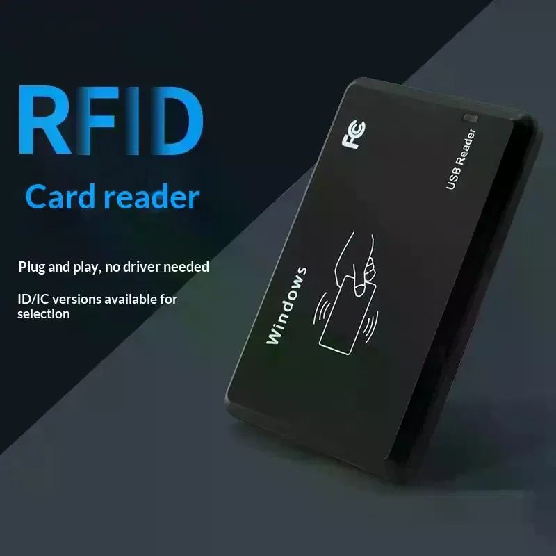 USB Proximity Sensor Smart RFID ID Card Reader Access Control EM4100 EM4305 T5577 Compatible Tags No Need Driver 125KhZ 13.56MHz