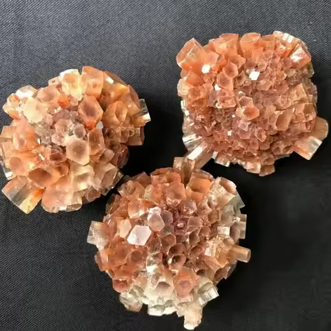 Natural Rare Orange Aragonite Quartz Mineral Crystal Nepheline Cluster Shape Rough Stone Specimen