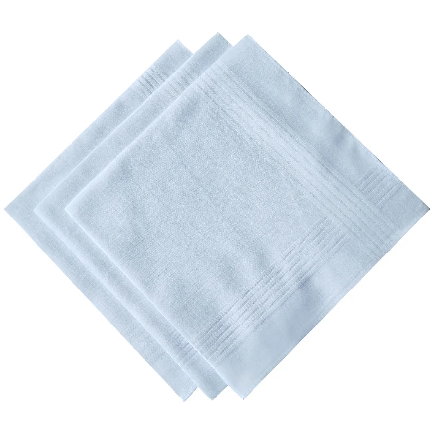 10pcs/lot Pure white handkerchief pure cotton men's handkerchief DIY special pure color handkerchief