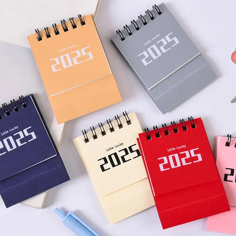 ปฏิทินตาราง Stand Up ปฏิทินตั้งโต๊ะเดสก์ท็อปตกแต่งขนาดเล็ก MeMO Pad ปฏิทิน 2025 ปฏิทินยืนสําหรับ Home School