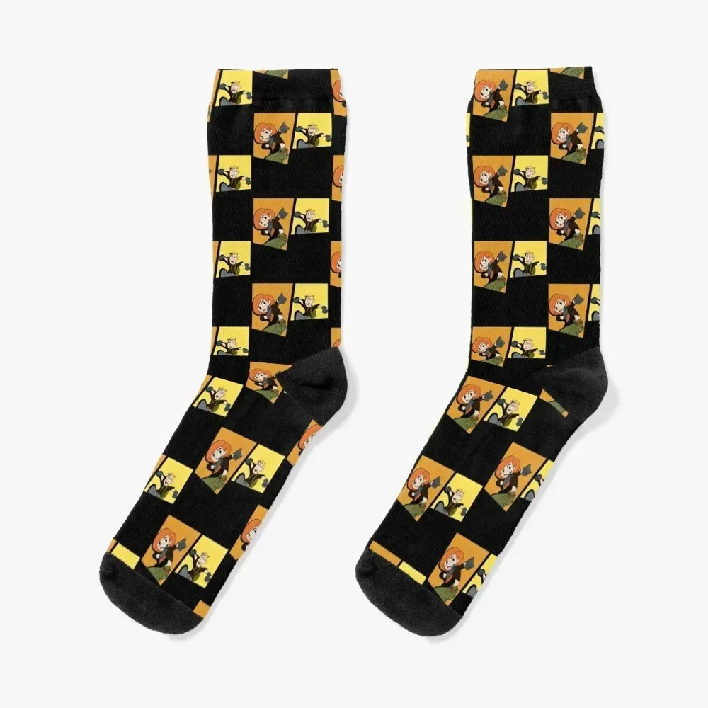 

Ron and Kim - Comic Panel Style Socks FASHION New year's Argentina luxe Socks Girl Men's