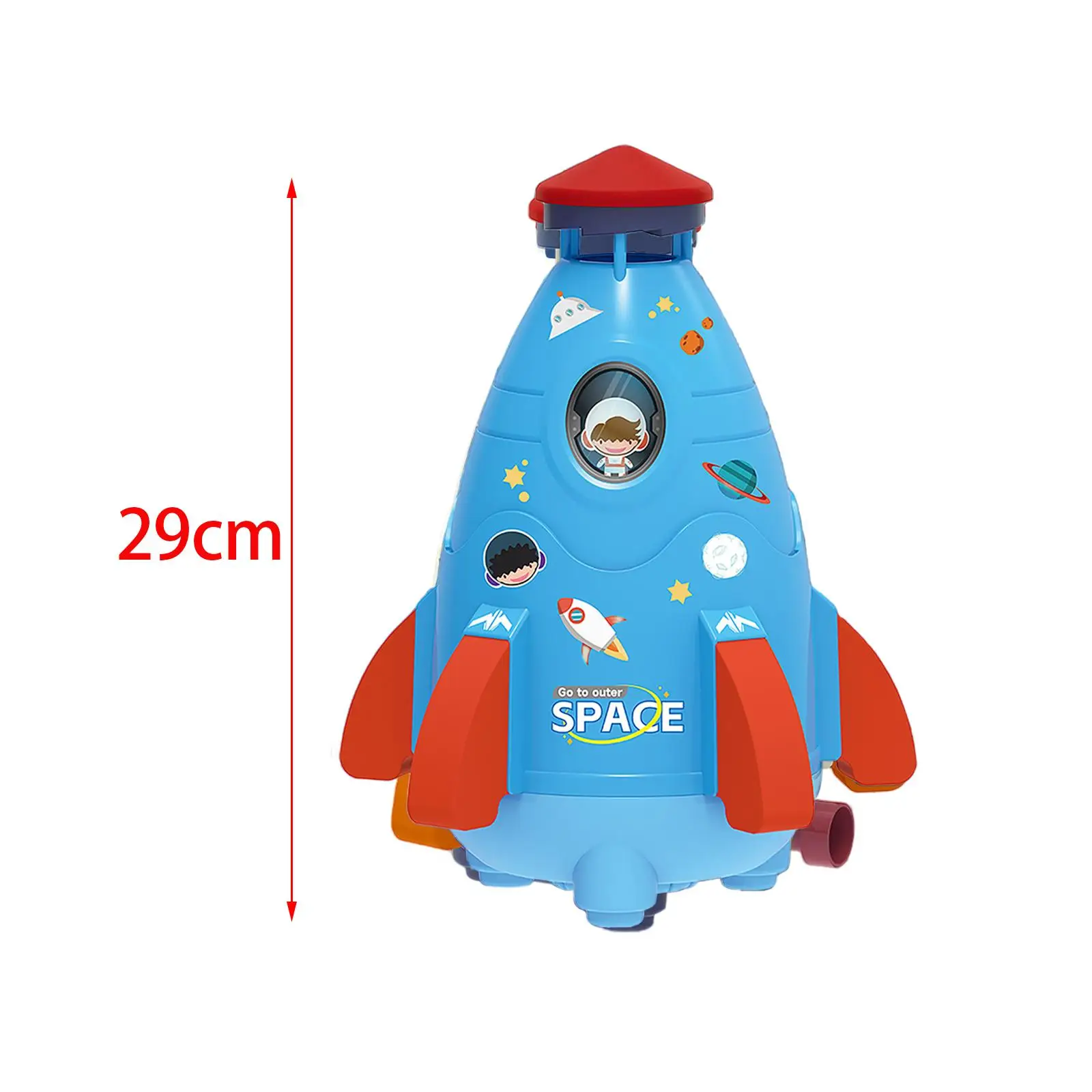 Spray Water Toy Garden Hose Toy Outdoor Water Toy Space Rocket Bathtub Toy Toddler Beach Pool Age3+