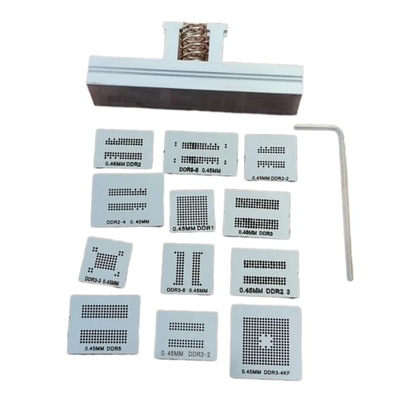 Memory Direct Heat BGA Reballing Stencils Template Holder Jig For DDR1 DDR2 DDR3 DDR5 DR2-3 DDR3-2 GDDR5 Welding Rework Repair