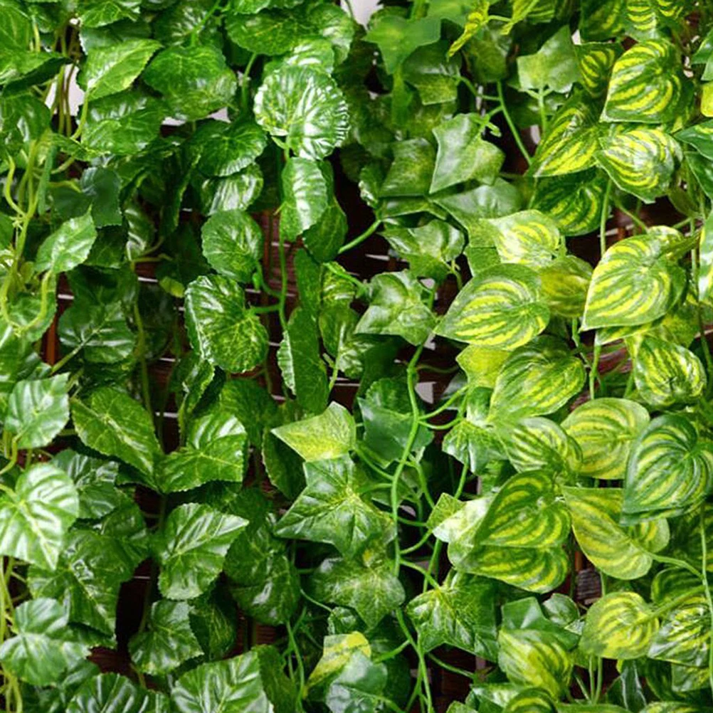 

Begonia Leaf Artificial Plants Hanging Foliage Vine Decor Home Garden Wedding Party Office Coffee House Garland Fake Easy