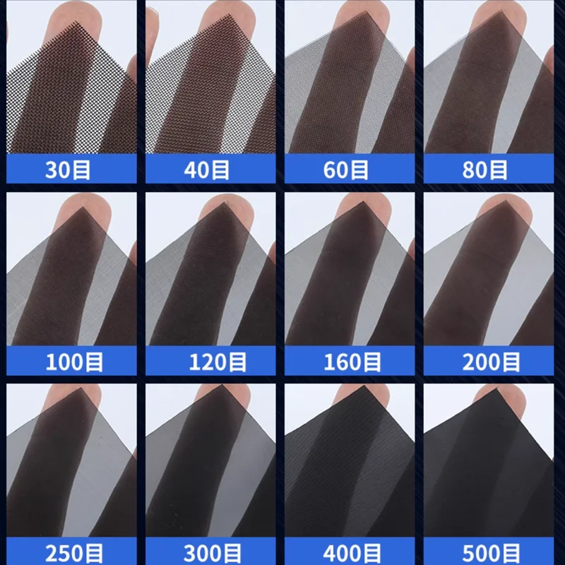 Black Silk Mesh Strainer Net Fabrics High Precision Micron Kitchen Nylon Water Filter Mesh Strainers for Nut Milk Honey Coffee