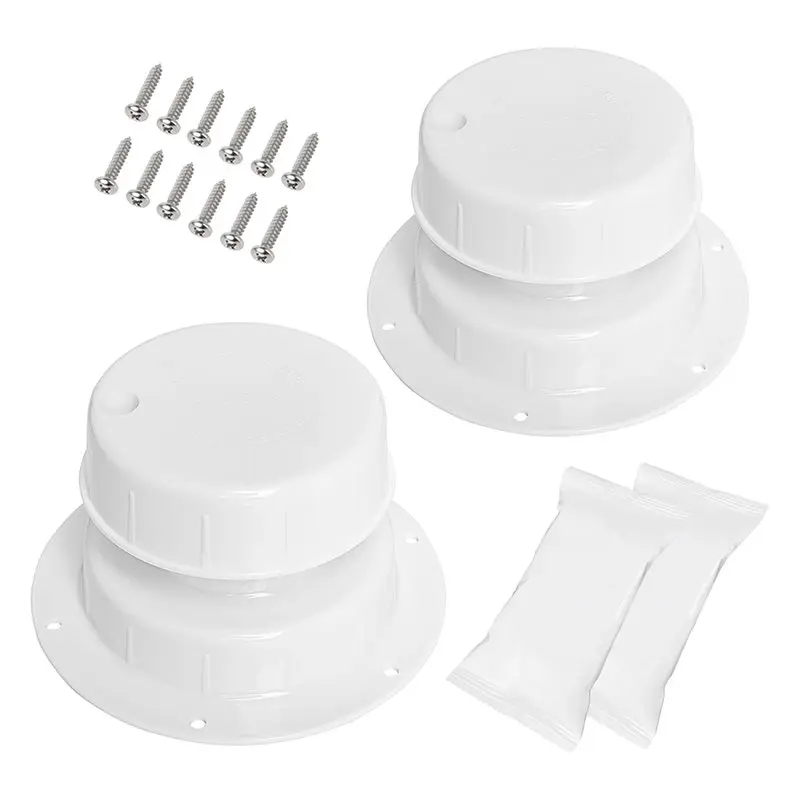 Leading-For 1 To 2 3/8 Inch Pipe Vent Cap Replacement Kit For RV Plumbing, For Trailers& Motorhome Applications Screws Included