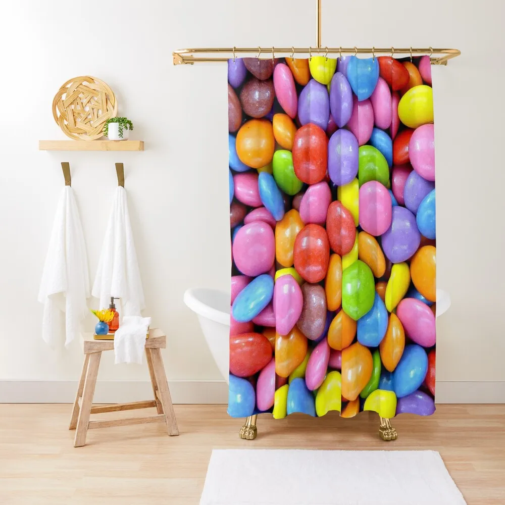 

Smarties Shower Curtain Bathtub Shower For Bathroom Set Bathroom Decor Washable Waterproof Fabric Shower Curtain