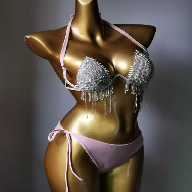 Imagem -05 - Moda Crysta Bikini Bar Biquíni Terno de Diamante Biquíni Biquíni Popular Maiôs Biquíni 2023 Mais Novo