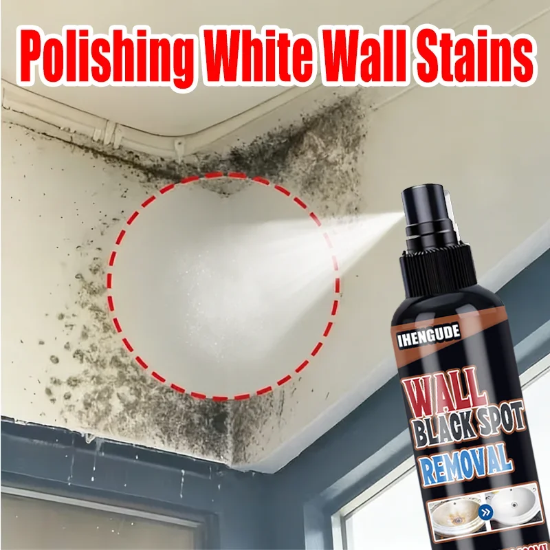 Wall Mold & Black Spot Remover - Powerful Stain Dissolving Spray, Safe for Walls & Window Frames, Rapid Renovation