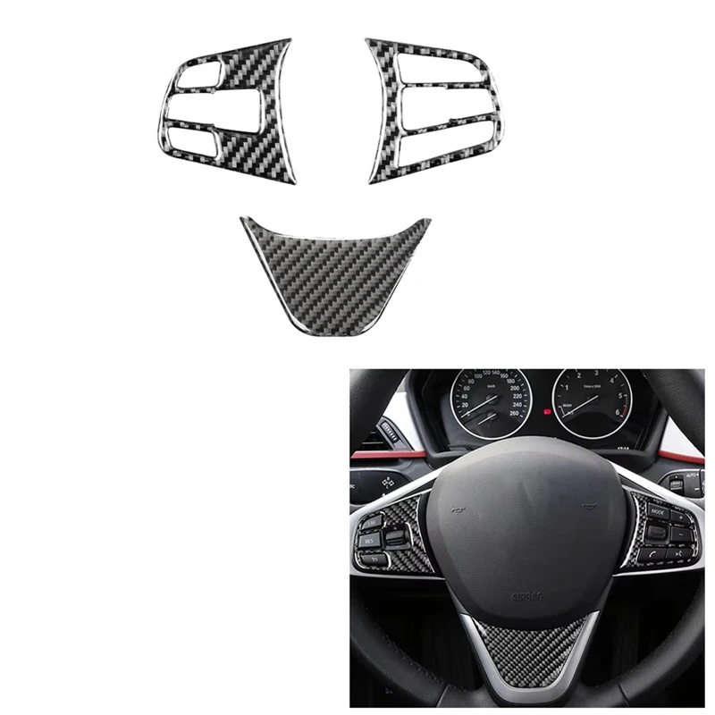 

Carbon Fiber For BMW X1 F48 2016-2022 X2 F39 2018-2022 Car Steering Wheel Cover Trim Interior Accessories