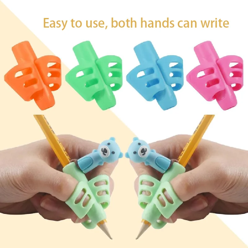 Pencil assistance tool for correcting pencil grip posture, suitable for both left and right hands. It can relieve writing pressu