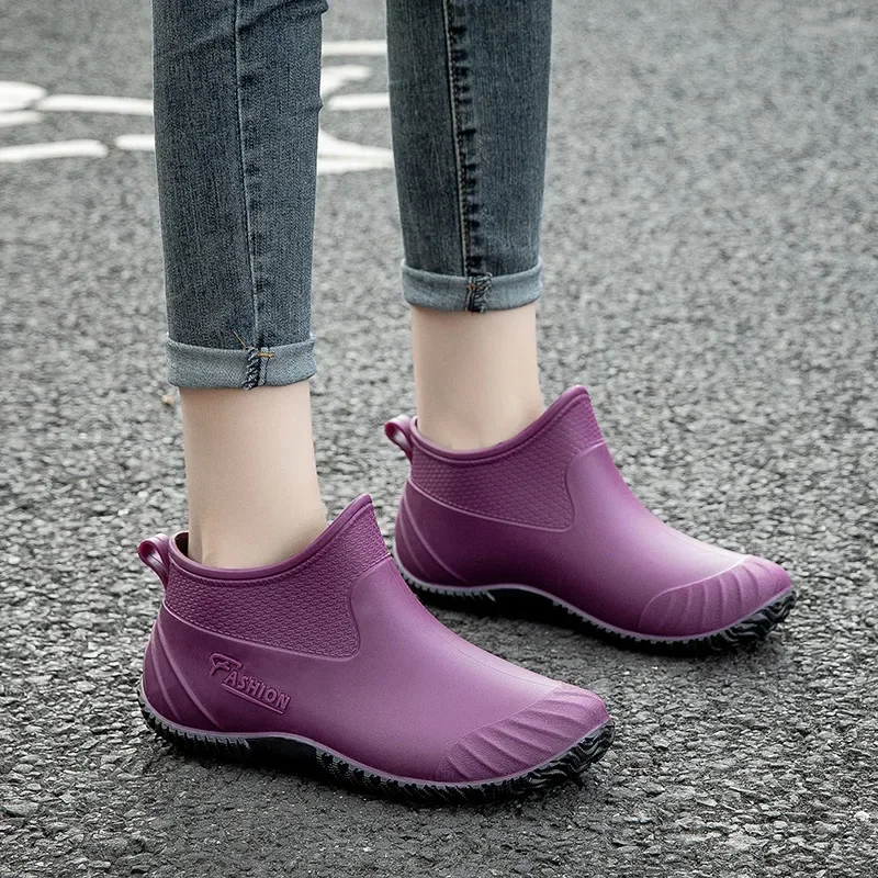 Waterproof Shoes Female Students Rain Shoes Low-top Korean Version of Short Tube Fashion Plastic Shoes Non-slip Water Boots