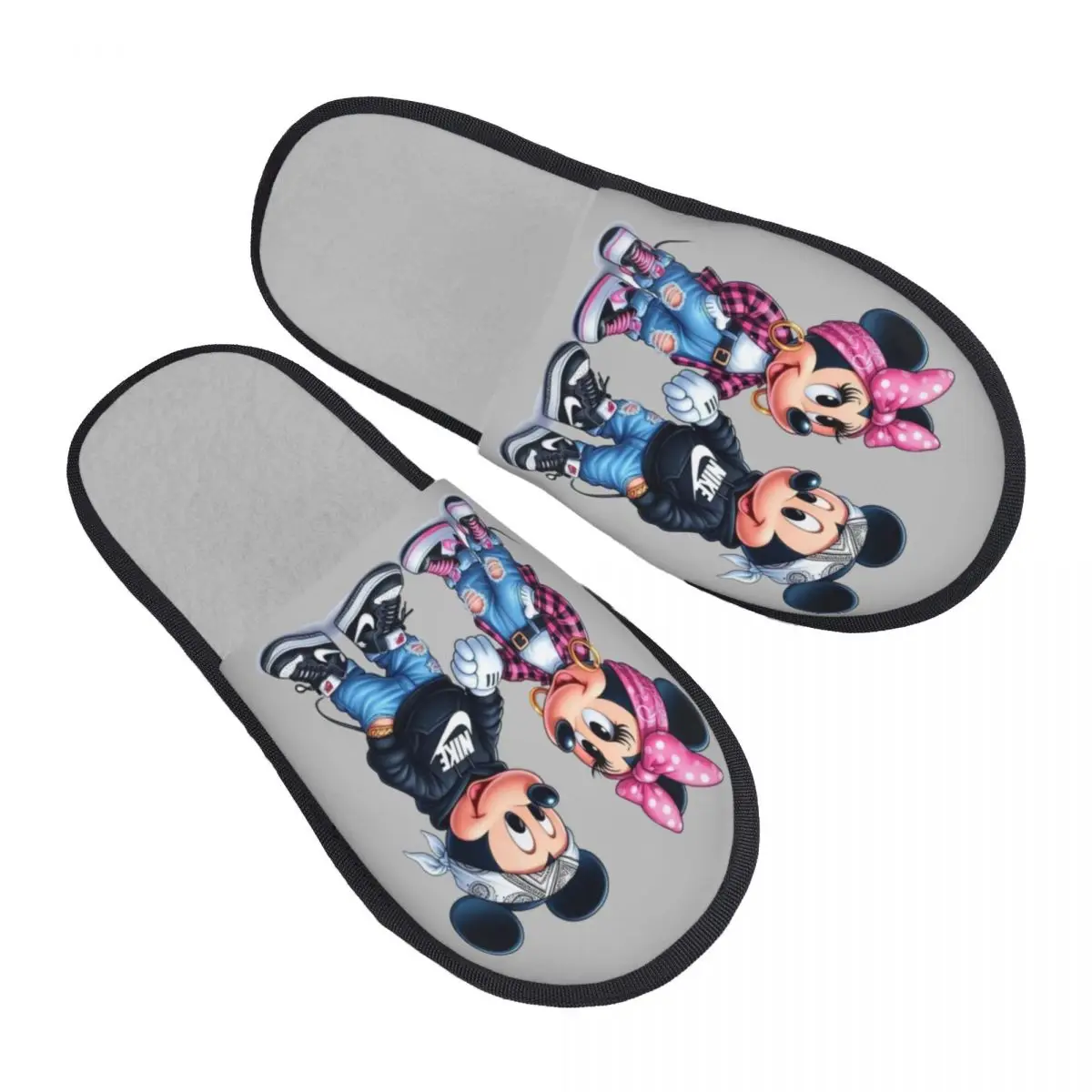 

Мягкие домашние тапочки с Микки Маусом в стиле аниме, женские, удобные, теплые, с противоскользящей подошвой