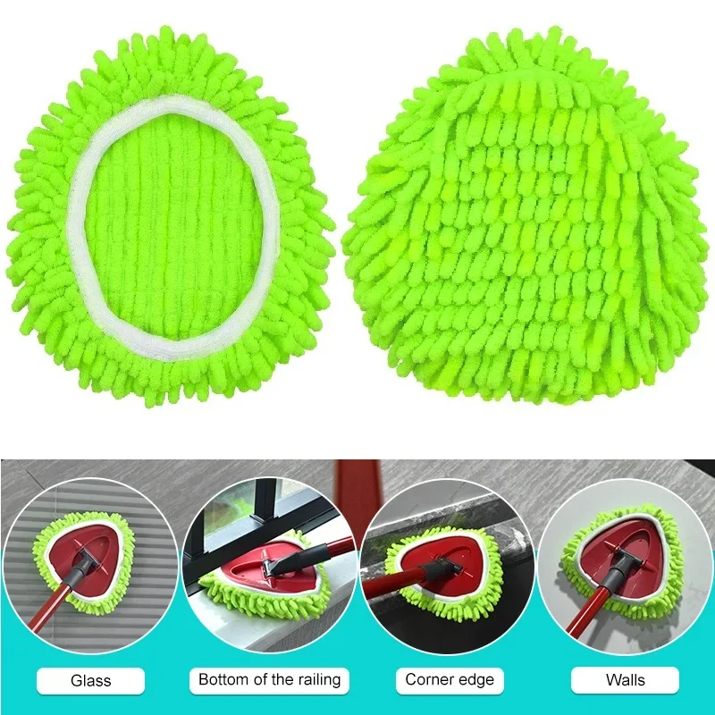 2pcs Chenille Replacement Mop Refills Chenille Pad for 0-Ceda EasyWrin Dry Wet Mop Refills Floor Cleaning Microfiber Pads